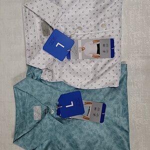 Greg Norman Mens LARGE L LOT POLO SHIRTS GOLF